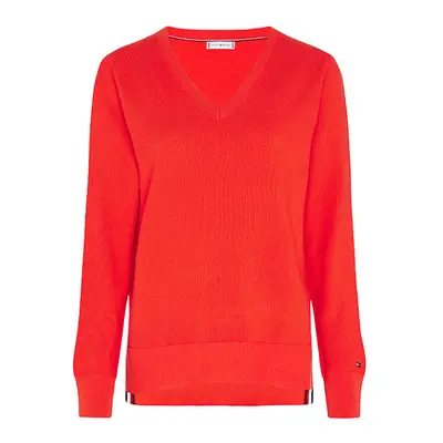 Tommy Hilfiger Sweater - TEXTURE V-NK SWEATER LS orange