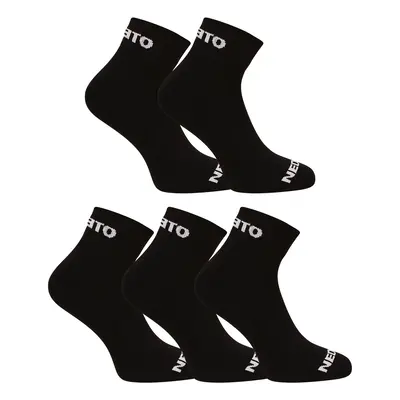 5PACK socks Nedeto ankle black