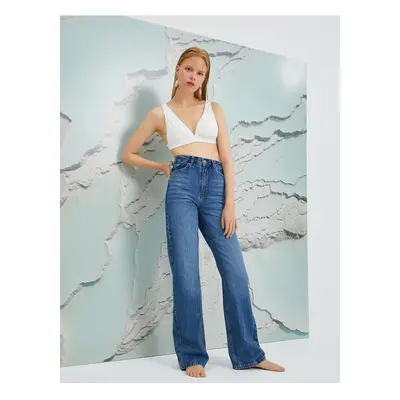 Koton Şahika Ercümen X - High Waisted French Leg Jeans