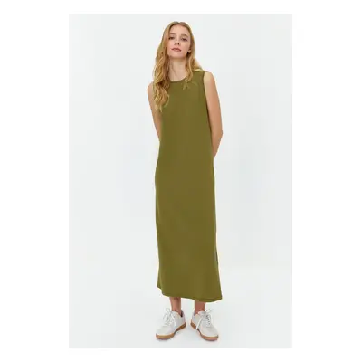 Trendyol Khaki Sleeveless Long Lining Undershirt Dress