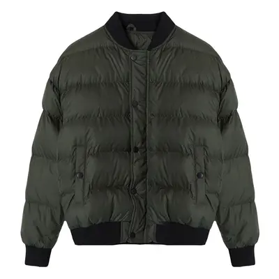 Trendyol Khaki Regular Fit Rubber Detailed Winter Coat