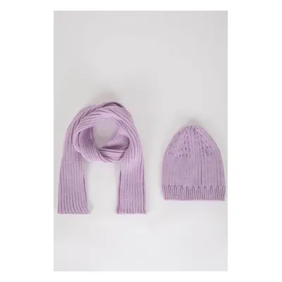 DEFACTO Girl Basic Beanie Scarf Set