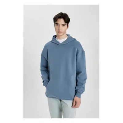 DEFACTO Comfort Fit Hooded Basic Sweatshirt