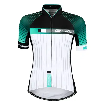 Women's Short Sleeve Cycling Jersey Force Dash Lady Turquoise