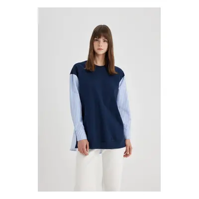 DEFACTO Regular Fit Long Sleeve Sweatshirt Tunic