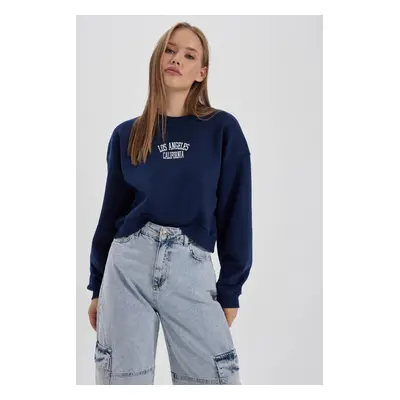 DEFACTO Cool Oversize Fit Crew Neck Thick Sweatshirt