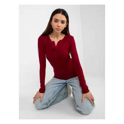 Burgundy viscose blouse