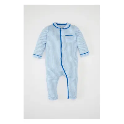 DEFACTO Baby Boy Striped Long Sleeve Cotton Jumpsuit Pajamas