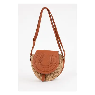 DEFACTO Women's Straw Crossbody Bag