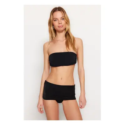 Trendyol Black Alternative magas derékú normál lábú bikini alsó