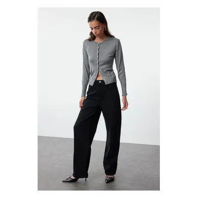 Trendyol Black High Waist Barrel Jeans