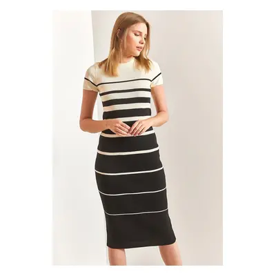 Bianco Lucci Women's Striped Knitwear Dress