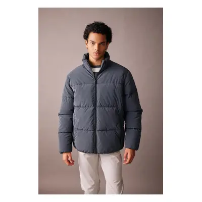 DEFACTO Slim Fit Stand Collar Lined Puffer Jacket