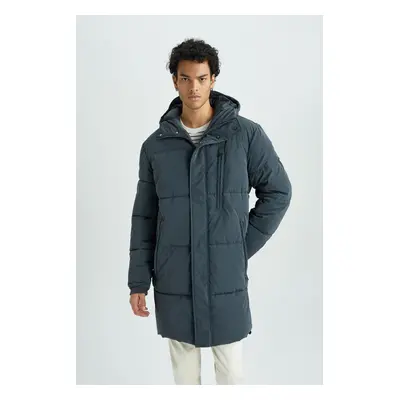 DEFACTO Hooded Faux Für Lined Puffer Coat Parka