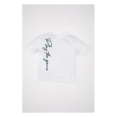 DEFACTO Baby Boy Crew Neck Printed Short Sleeve T-Shirt