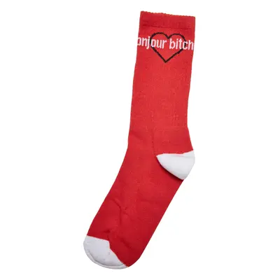 Bonjour Bitches Socks 3-Pack black/white/red