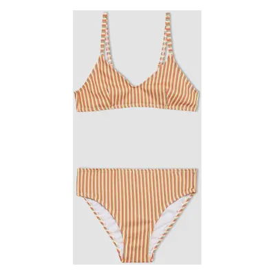 DEFACTO Girl's Striped Bikini Set