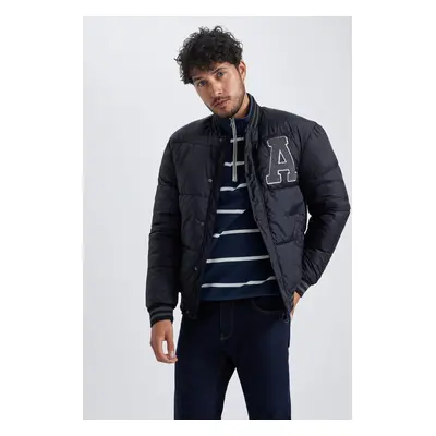 DEFACTO Water Repellent Oversize Fit College Collar Bomber Jacket