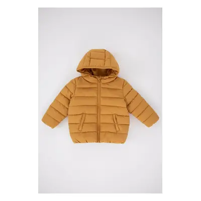 DEFACTO Baby Boy Water Repellent Hooded Fleece Lined Coat