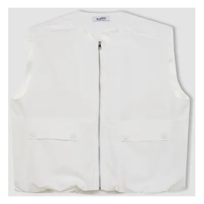 DEFACTO Poplin Zipper Vest