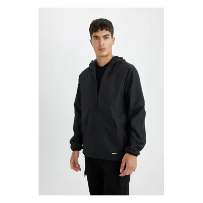 DEFACTO Water Repellent Double Slim Fit Hooded Raincoat