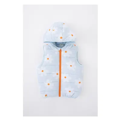 DEFACTO Baby Girl Water Repellent Hooded Patterned Inflatable Vest