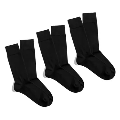 Banana Socks Unisex's 3Pack Socks Essentials Noir Elegance