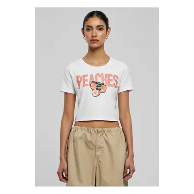 Peaches Cropped Tee White