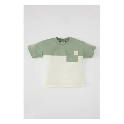 DEFACTO Baby Boy Crew Neck Color Block Short Sleeve T-Shirt