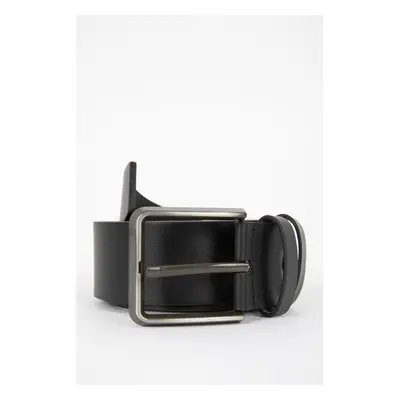 DEFACTO Men&#39;s Faux Leather Wide Jean Belt