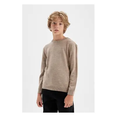 DEFACTO Boy's Crew Neck Knitwear Sweater