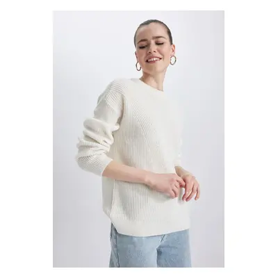 DEFACTO Regular Fit Crew Neck Basic Sweater