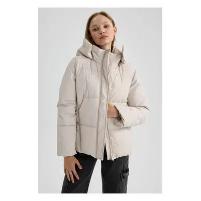 DEFACTO Waterproof Relax Fit Hooded Puffer Jacket