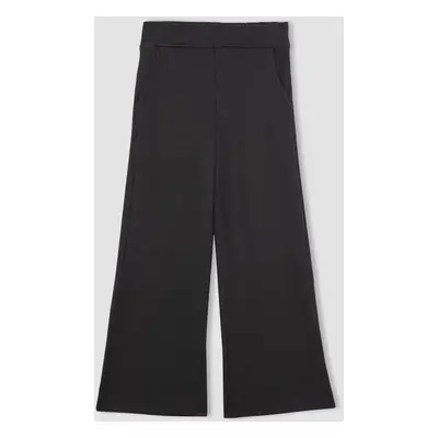 DEFACTO Girl's Straight Fit Waffle Trousers