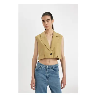 DEFACTO Crop Blazer Vest