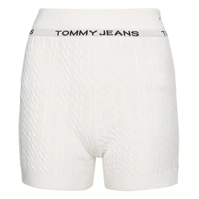 Tommy Jeans Shorts - TJW CABLE KNIT LOUNGE SHORT white