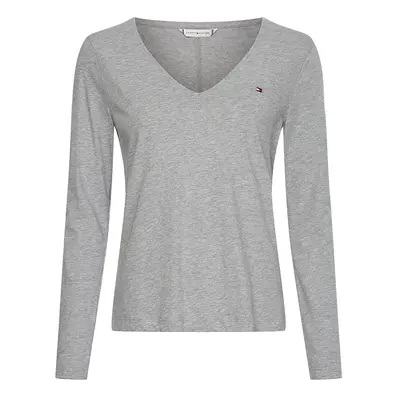 Tommy Hilfiger Top - REGULAR CLASSIC V-NK TOP LS grey