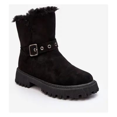 Women's Zipper Fur Ankle Boots - Black Morcos