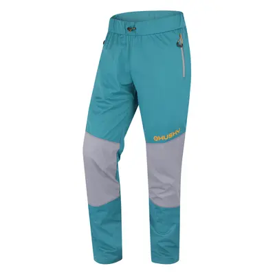 Men's softshell pants HUSKY Kala turquoise/brown