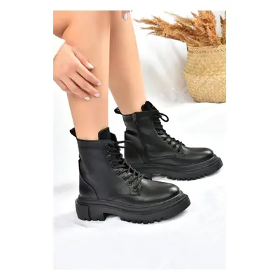 Fox Shoes Women's Black Thick Soled Daily Boots