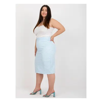 Light blue evening skirt of larger size