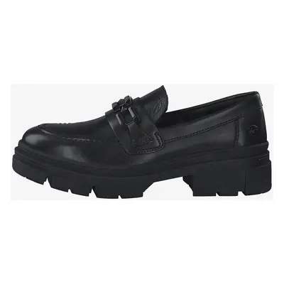 Tamaris women's black leather loafers