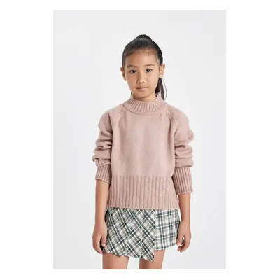 DEFACTO Girls Standard Fit Crew Neck Sweater