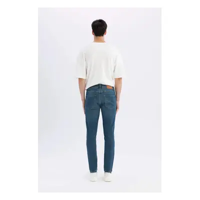 DEFACTO Wiser Wash Carlo Skinny Fit Extra Slim Fit Normal Waist Extra Narrow Leg Jean Trousers