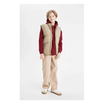 DEFACTO Boy's Water Repellent Half Turtleneck Puffer Vest