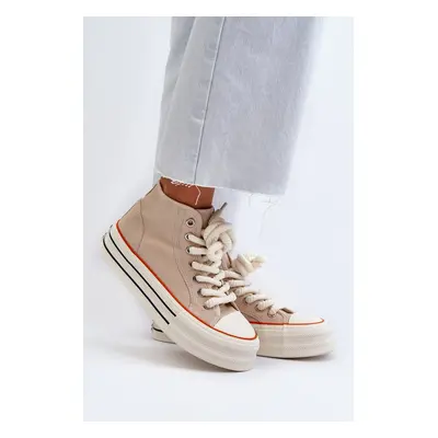 Women's Platform Sneakers Beige Aineri