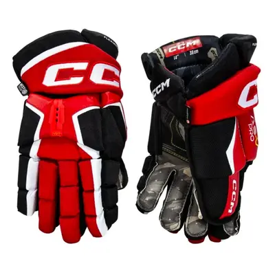 CCM Tacks AS-V PRO Black/Red/White Senior inch hockey gloves