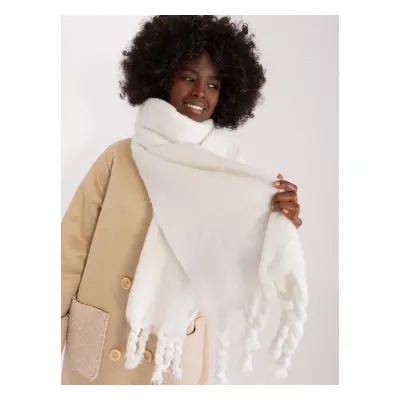 White long women's scarf