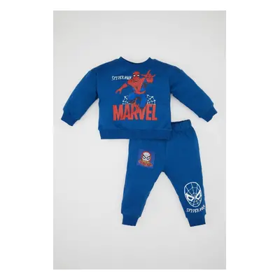 DEFACTO Baby Boy Marvel Comics Thin Sweatshirt Tracksuit Bottom 2-Piece Set