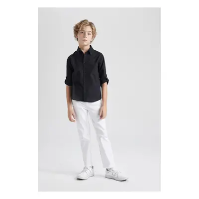 : DEFACTO Boy April Children's Day Straight Leg White Gabardine Trousers